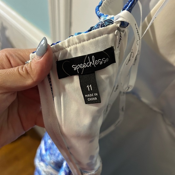 Speechless Blue and White Dress - Picture 3 of 3